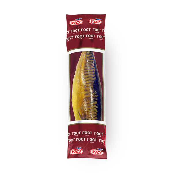 Скумбрия Атлантическая потрошёная без головы холодного копчения крупная охлаждённая Vici