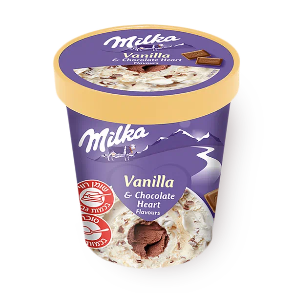 Pint Milka vanilla chocolate core