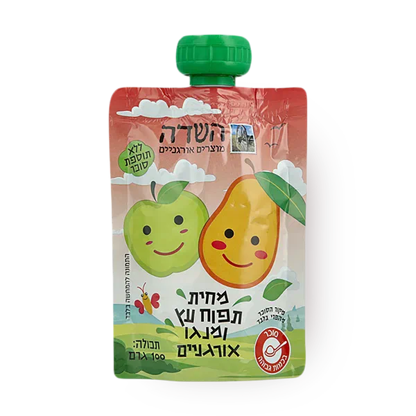 Organic apple and mango squeeze