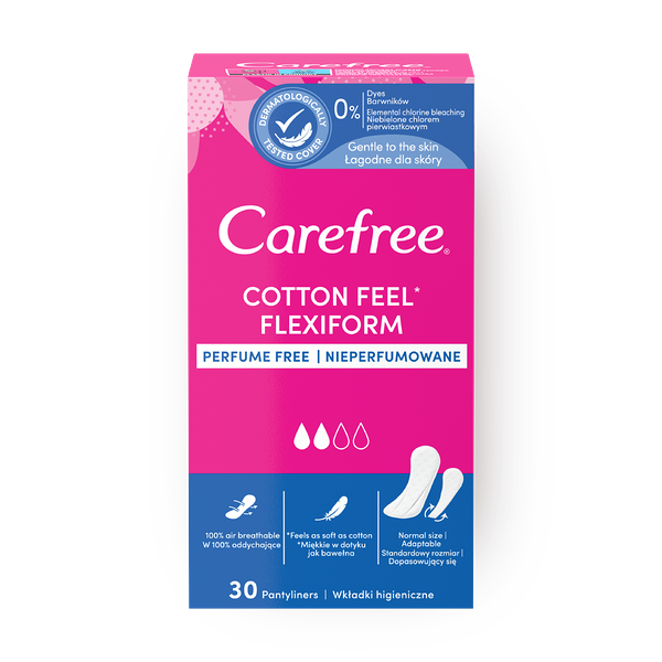 Прокладки ежедневные Carefree Cotton Feel Flexiform без запаха