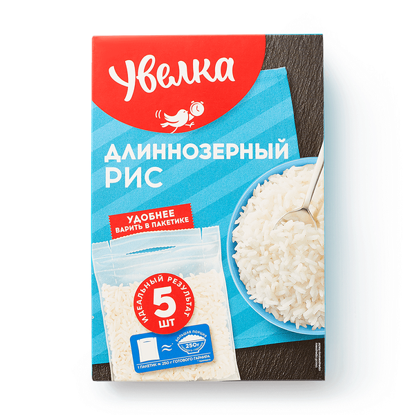Рис длиннозёрный «Увелка» в варочных пакетах