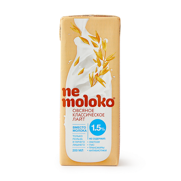 Напиток овсяный Nemoloko 1,5% классический лайт
