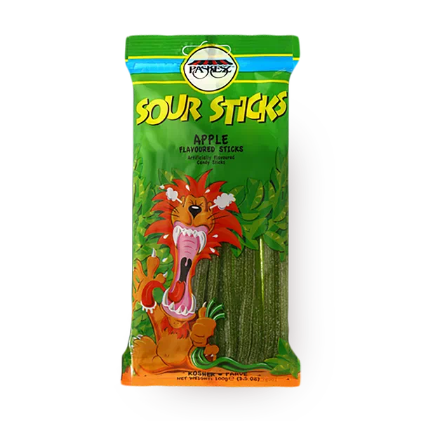 Sour Sticks apple flavored sour candies