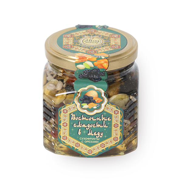 Мёд Восточные сладости «Дары природы» сухофрукты с орехами