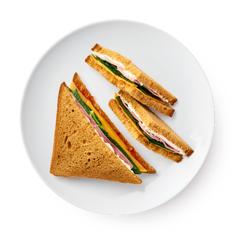 Сэндвич с ветчиной и сыром чеддер Damdala