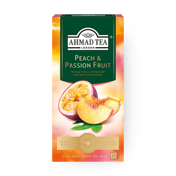 Чай чёрный Ahmad персик-маракуйя