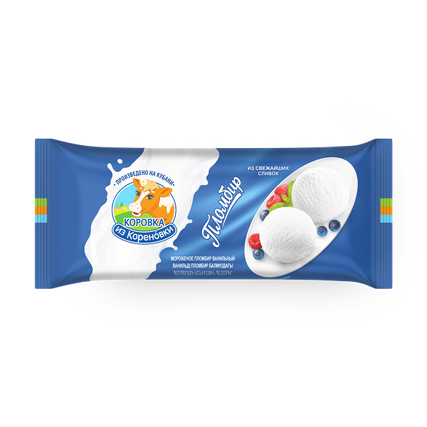 Мороженое пломбир «Коровка из Кореновки» ванильный