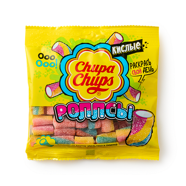 Мармелад жевательный Роллсы Chupa Chups кислые