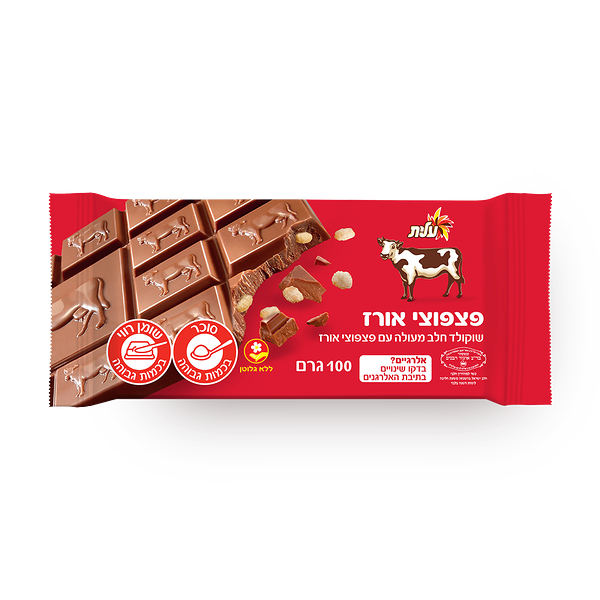 Cow chocolate rice crackers