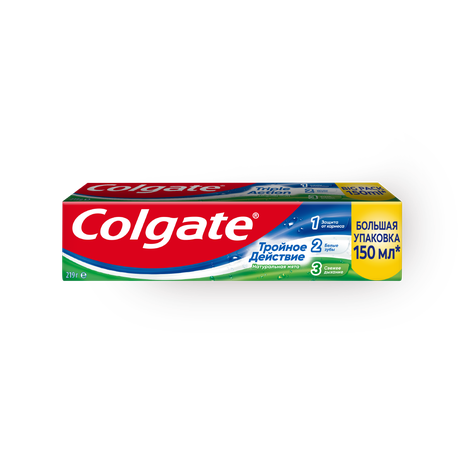 Зубная паста Colgate Тройное действие натуральная мята