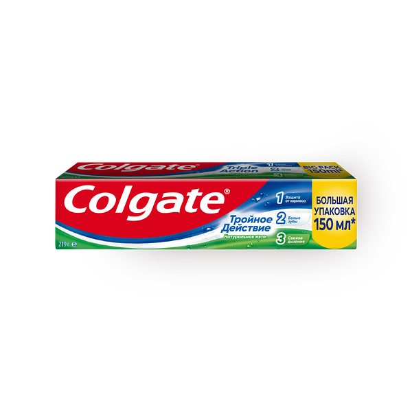 Зубная паста Colgate Тройное действие натуральная мята