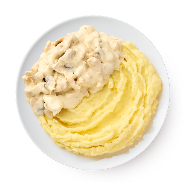 Фрикасе из курицы с грибами с пюре Mfood.kz