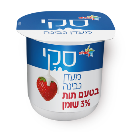 מעדן סקי גבינה עם תות 3%