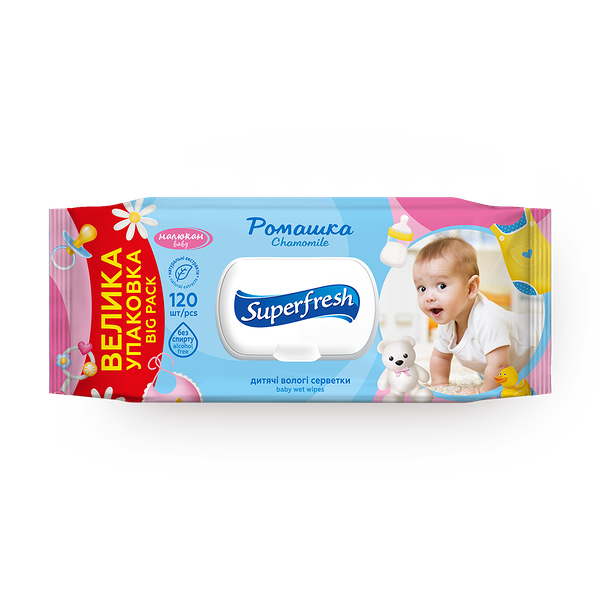Влажные салфетки Superfresh ромашка