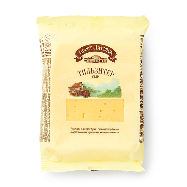 Сыр полутвёрдый Тильзитер «Брест-Литовск» 45%