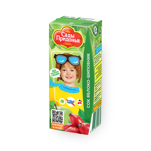 Сок «Сады Придонья» яблоко-шиповник с 6 месяцев
