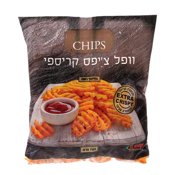 וופל צ'יפס קריספי בחיתוך רשת