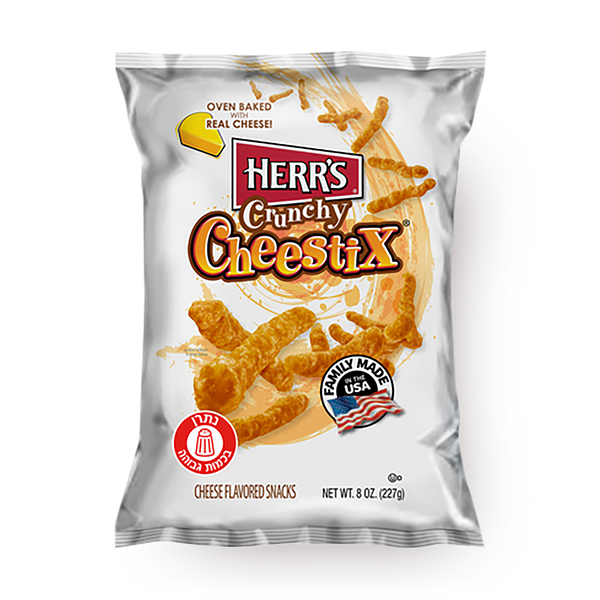 Herr's Cheddar cheese flavored corn stick snack
