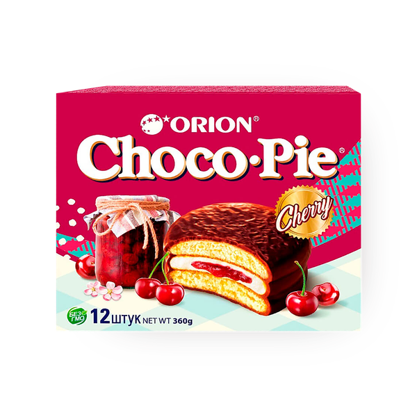 Печенье Choco Pie Orion с вишней