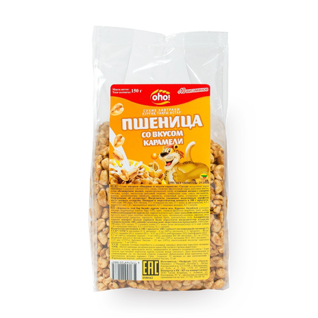 Сухой завтрак Oho пшеница со вкусом карамели