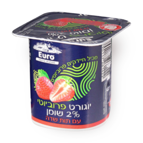 יוגורט פרוביוטי עם תות שדה 2%