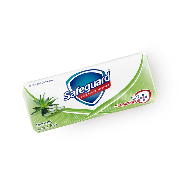 Мыло туалетное Safeguard антибактериальное с алоэ