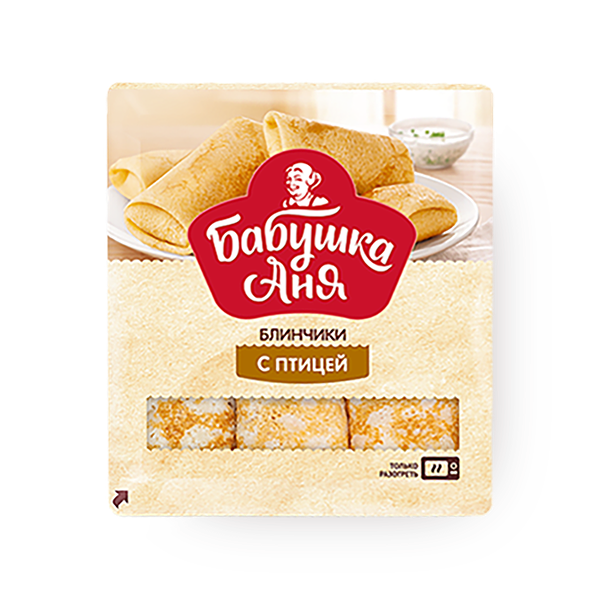 Блинчики с курицей «Бабушка Аня» замороженные