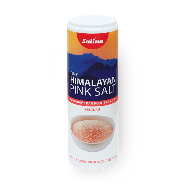 Соль розовая гималайская Salina мелкая в солонке
