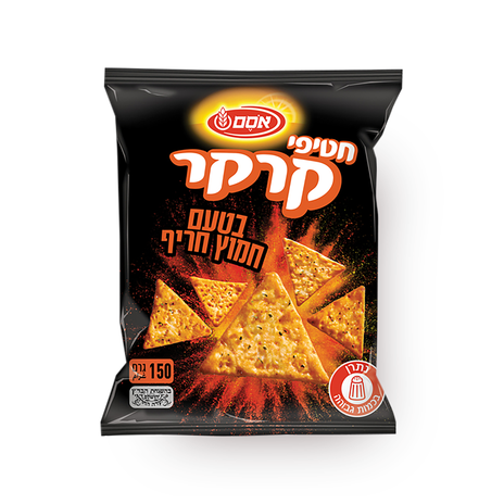 חטיפי קרקר בטעם חמוץ חריף אסם
