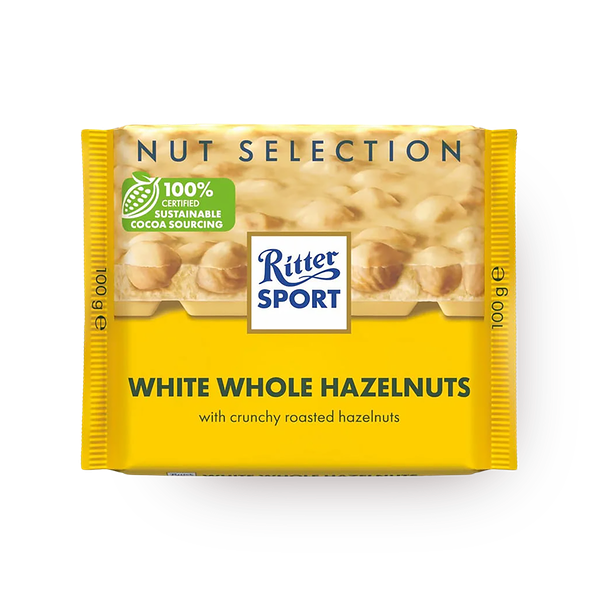 Шоколад белый Ritter Sport цельный лесной орех и хлопья