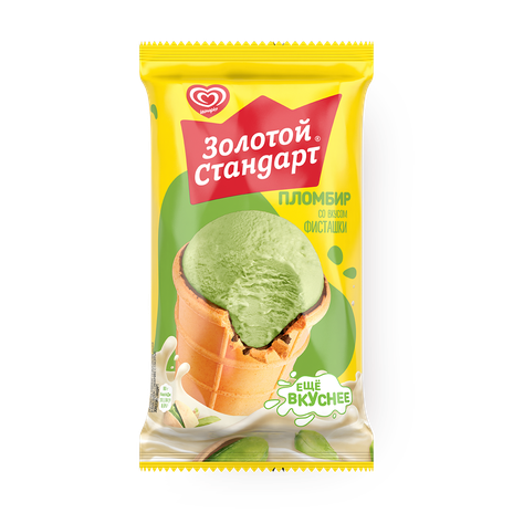Мороженое «Инмарко» Золотой стандарт, стаканчик пломбир фисташковый