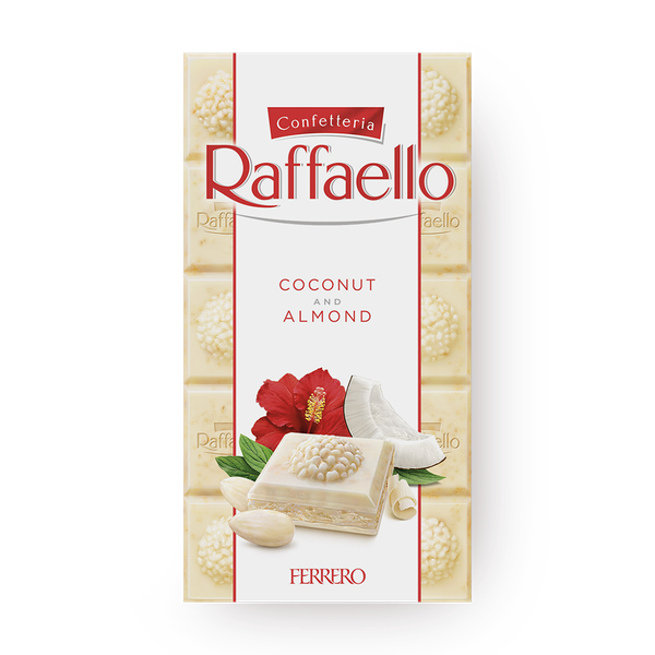 Шоколад белый Raffaello кокос-миндаль