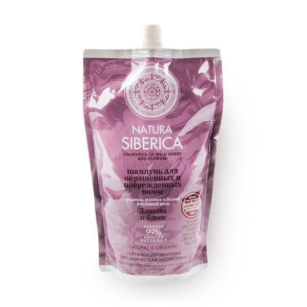 Шампунь Защита и блеск Natura Siberica для окрашенных и повреждённых волос