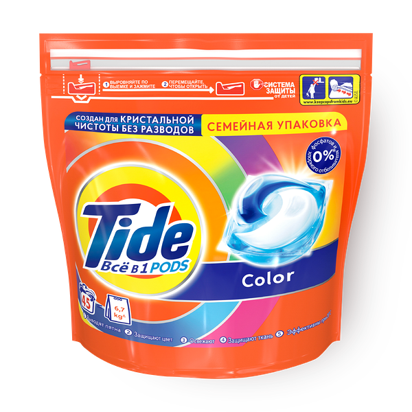 Капсулы для стирки Tide Color Всё в 1 Pods