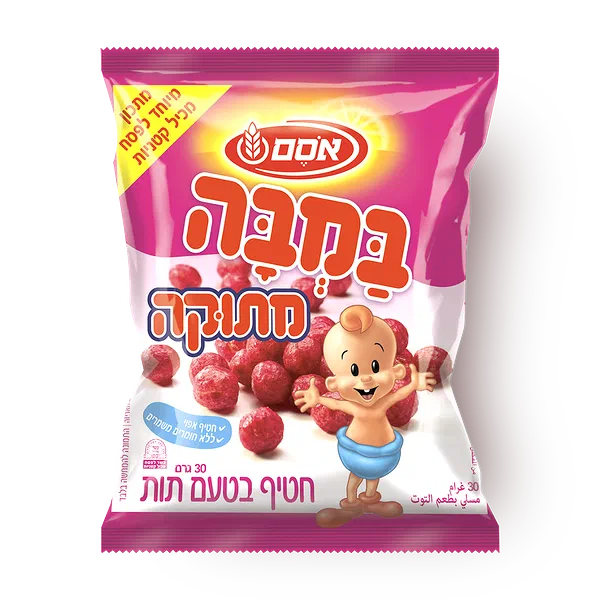 Bamba with strawberry flavor snack
