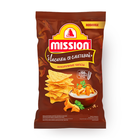 Чипсы кукурузные Mission лисички со сметаной