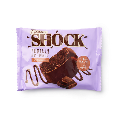 Бисквит Брауни-горячий шоколад протеиновый FitnesShock глазированный