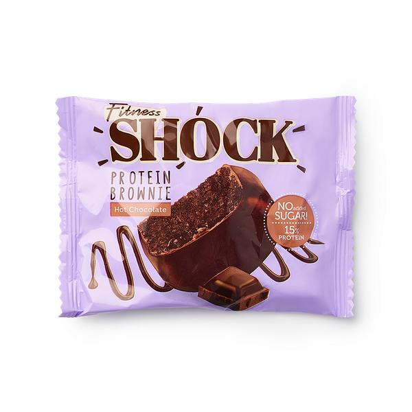 Бисквит Брауни-горячий шоколад протеиновый FitnesShock глазированный