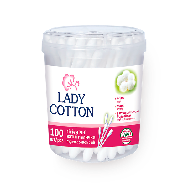 Ватные палочки Lady Cotton в стакане