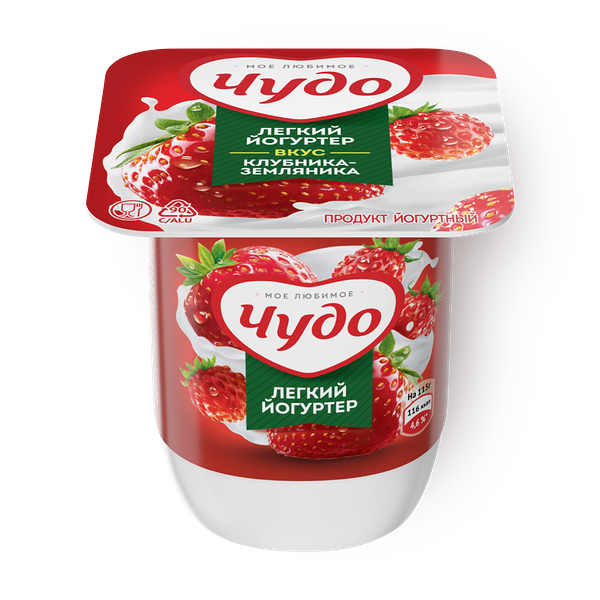 Йогурт «Чудо» с клубникой и земляникой 2,5%
