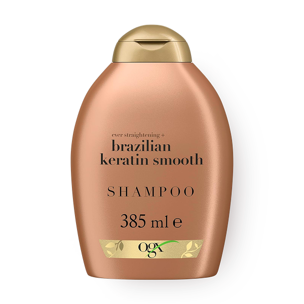 Шампунь разглаживающий для укрепления волос OGX бразильский кератин