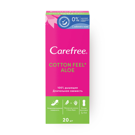Прокладки ежедневные Carefree Cotton Feel Aloe