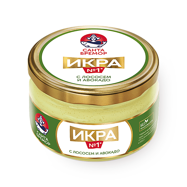 Икра деликатесная «Санта Бремор» с лососем и авокадо