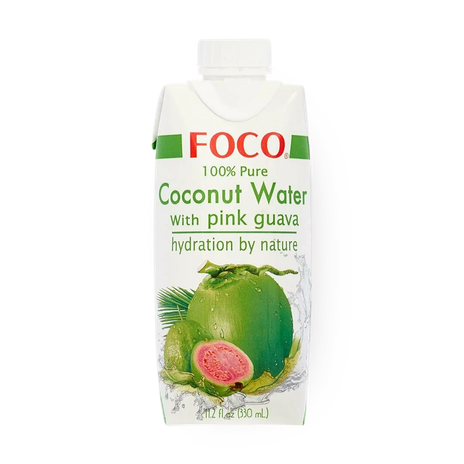 Вода кокосовая Foco с розовой гуавой