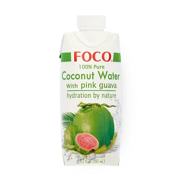 Вода кокосовая Foco с розовой гуавой