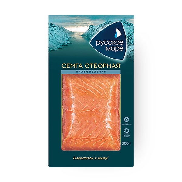 Сёмга слабосолёная филе-кусок «Русское море»
