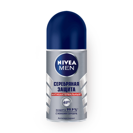 Дезодорант-антиперспирант Nivea Men Серебряная защита антибактериальный роликовый