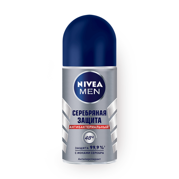 Дезодорант-антиперспирант Nivea Men Серебряная защита антибактериальный роликовый