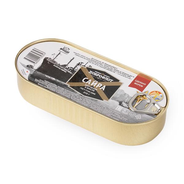 Сайра копчёная «Доброфлот» в масле