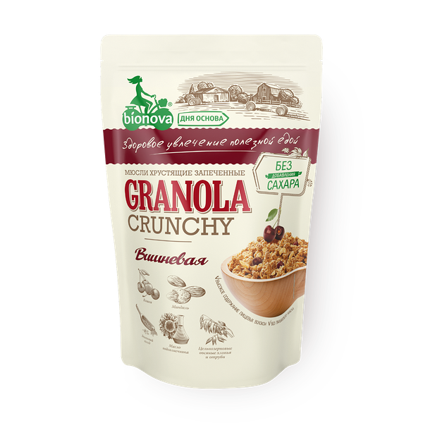 Гранола вишнёвая Bionova без добавления сахара